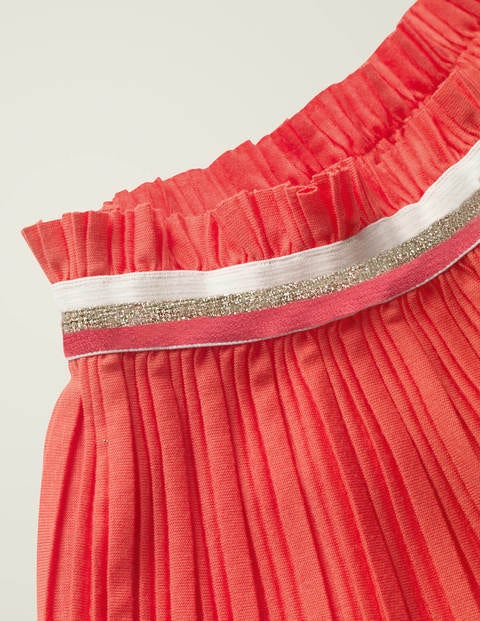 Sparkle Waist Pleated Skirt - Peach Melba Pink Sparkle Waist Pleated Skirt - Peach Melba Pink