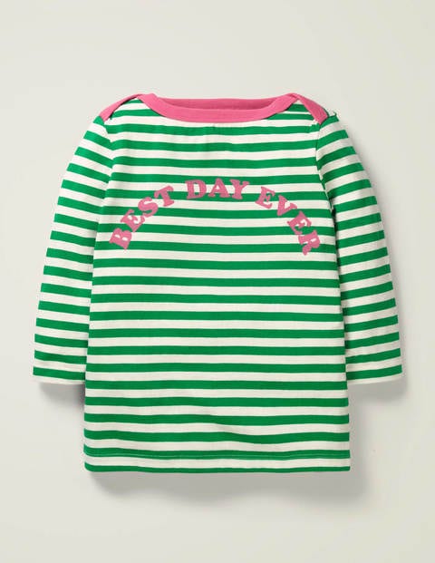 Best Day Ever Stripy Top - Emerald Green Best Day Ever Best Day Ever Stripy Top - Emerald Green Best Day Ever