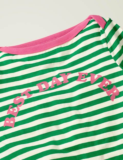 Best Day Ever Stripy Top - Emerald Green Best Day Ever Best Day Ever Stripy Top - Emerald Green Best Day Ever