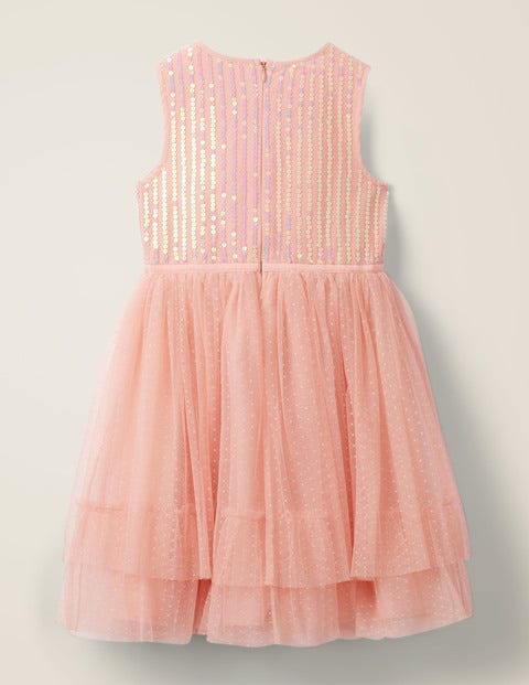 Fließendes Kleid Mit Stickerei - Provence-Altrosa, Pailletten Fließendes Kleid Mit Stickerei - Provence-Altrosa, Pailletten