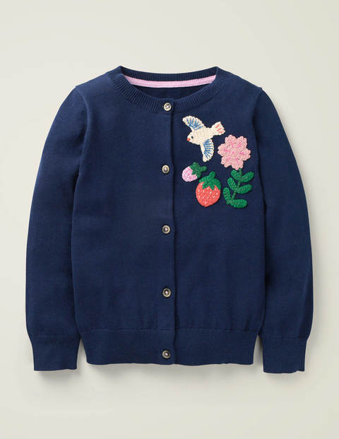 Lustiger Häkelcardigan - Schuluniform-Navy Lustiger Häkelcardigan - Schuluniform-Navy