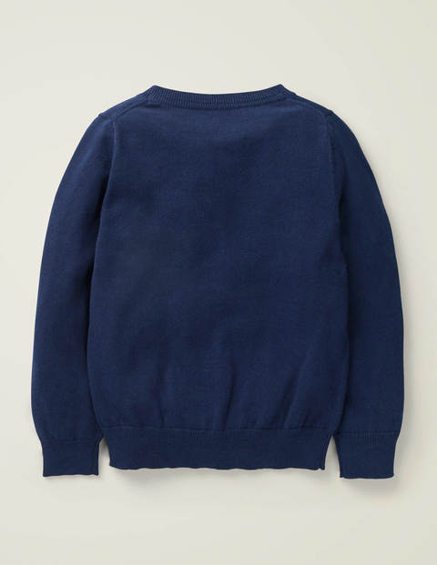 Lustiger Häkelcardigan - Schuluniform-Navy Lustiger Häkelcardigan - Schuluniform-Navy