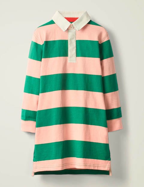 Jersey Shirt Dress - Eden Green Stripe Jersey Shirt Dress - Eden Green Stripe