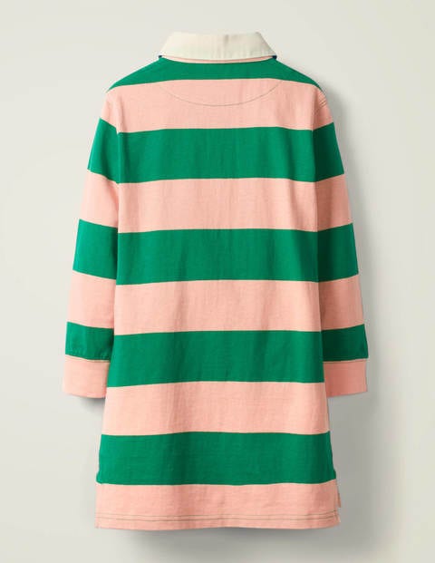 Jersey Shirt Dress - Eden Green Stripe Jersey Shirt Dress - Eden Green Stripe