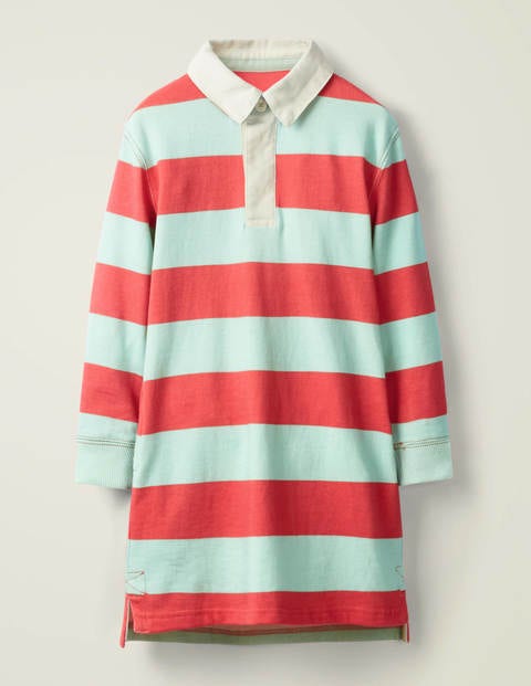 Jersey Shirt Dress - Summer Poppy Red Stripe Jersey Shirt Dress - Summer Poppy Red Stripe