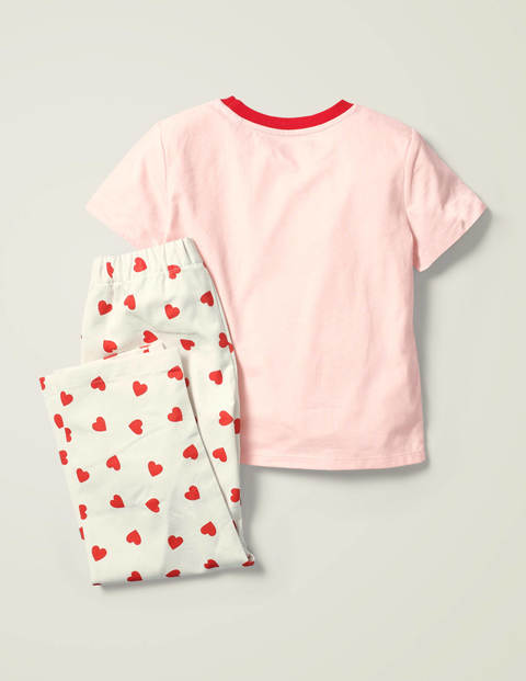 T-Shirt-Pyjama-Set - Provence-Altrosa, Herzen T-Shirt-Pyjama-Set - Provence-Altrosa, Herzen
