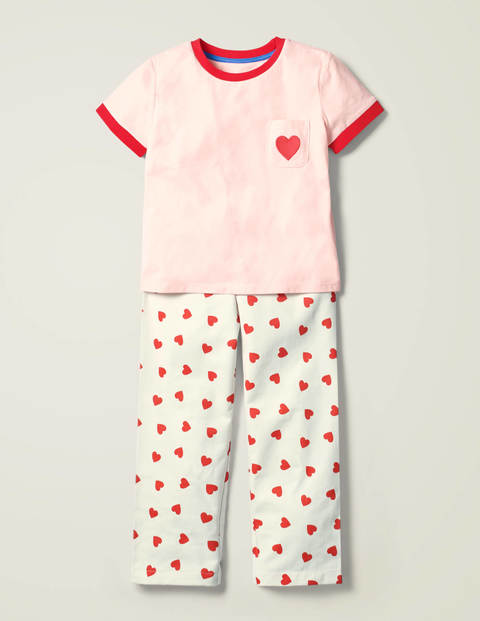 T-Shirt-Pyjama-Set - Provence-Altrosa, Herzen T-Shirt-Pyjama-Set - Provence-Altrosa, Herzen