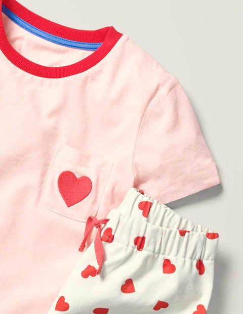 T-Shirt-Pyjama-Set - Provence-Altrosa, Herzen T-Shirt-Pyjama-Set - Provence-Altrosa, Herzen