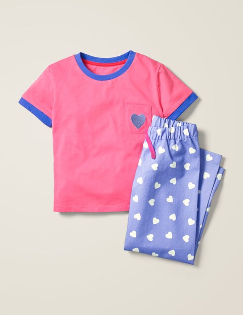 Pyjama avec T-shirt - Cœurs rose camélia Pyjama avec T-shirt - Cœurs rose camélia