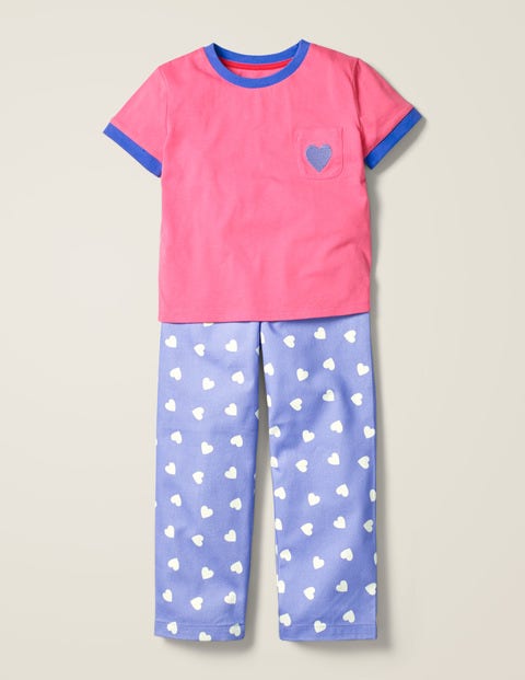 Pyjama avec T-shirt - Cœurs rose camélia Pyjama avec T-shirt - Cœurs rose camélia