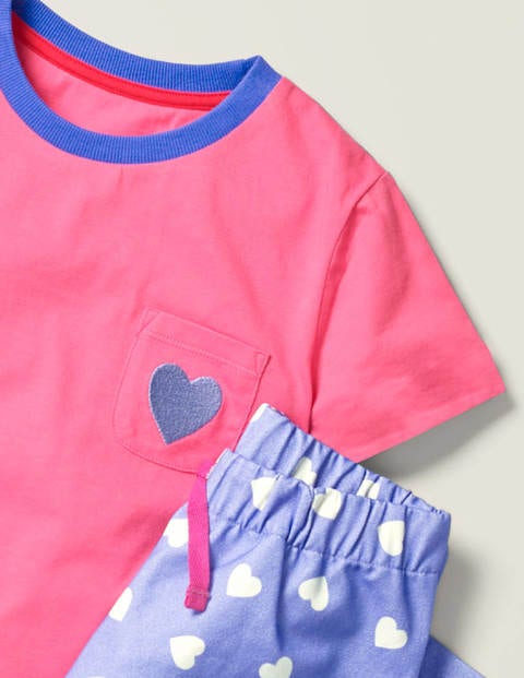 Pyjama avec T-shirt - Cœurs rose camélia Pyjama avec T-shirt - Cœurs rose camélia