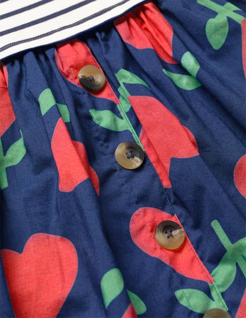 Kleid Mit Mustermix - Schuluniform-Navy, Herzblume Kleid Mit Mustermix - Schuluniform-Navy, Herzblume