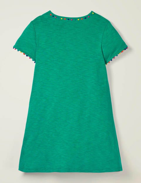 Charlie Pom Jersey Dress - Emerald Green Charlie Pom Jersey Dress - Emerald Green