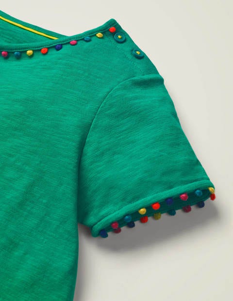 Charlie Pom Jersey Dress - Emerald Green Charlie Pom Jersey Dress - Emerald Green