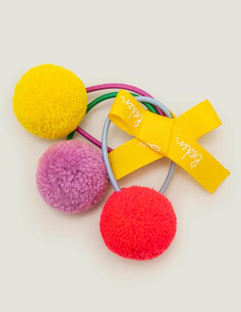 3 Pack Pompom Hairbands - Multi Pompoms 3 Pack Pompom Hairbands - Multi Pompoms