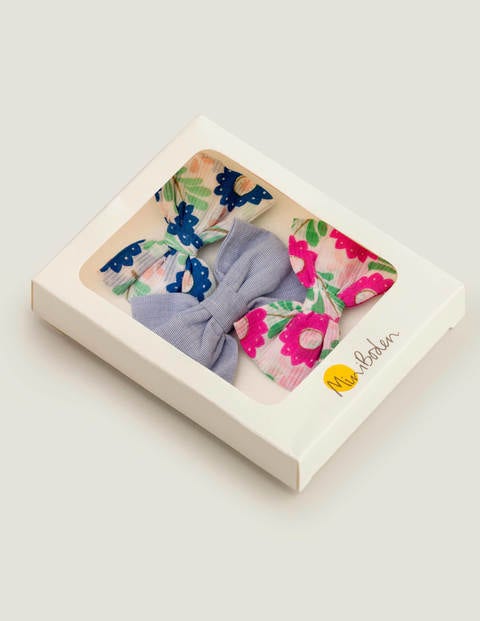 Haarclips im 3er-Pack - Bunte Schleifen, Blumenmuster Haarclips im 3er-Pack - Bunte Schleifen, Blumenmuster
