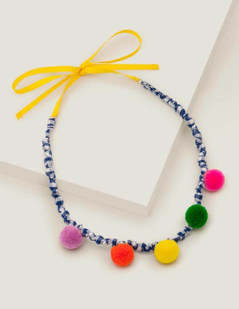 Stoffkette - Bunt, Bommel Stoffkette - Bunt, Bommel