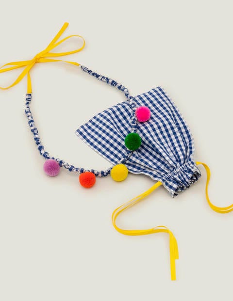 Stoffkette - Bunt, Bommel Stoffkette - Bunt, Bommel