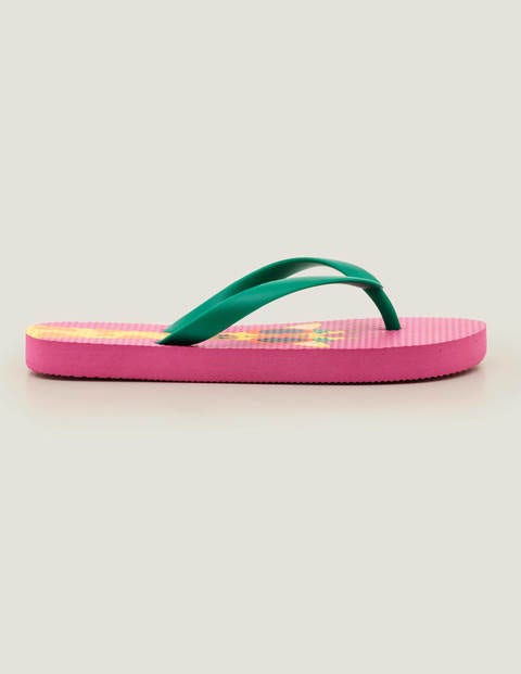 Printed Flip Flops - Bright Camelia Pink Giraffe Printed Flip Flops - Bright Camelia Pink Giraffe