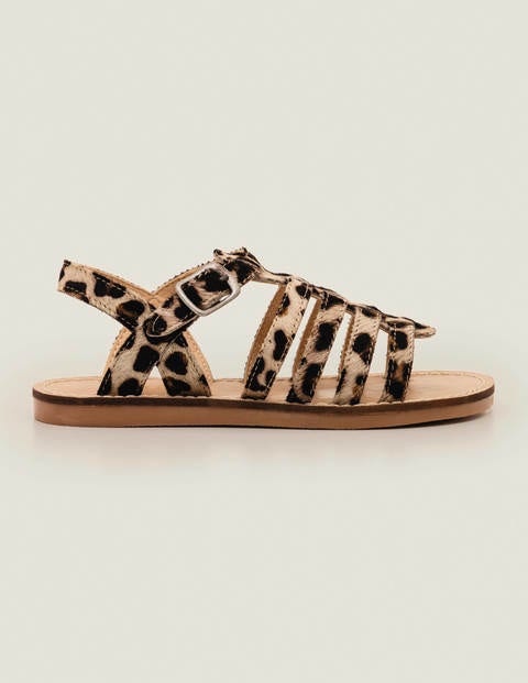 leopard print gladiator sandals