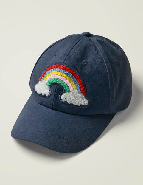 Rainbow Bouclé Cap - College Blue Rainbow Bouclé Cap - College Blue