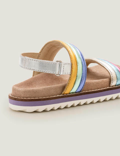 rainbow slip on sandals