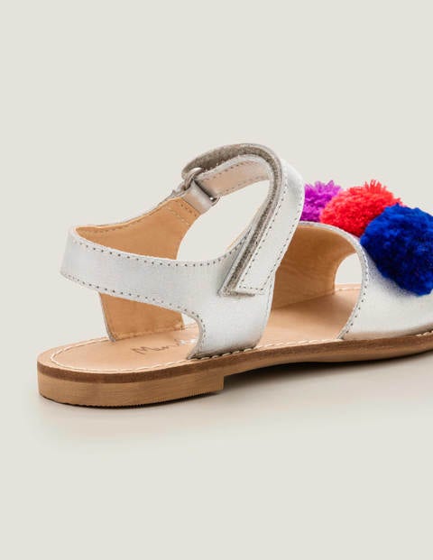 Beach Sandals - Multi Pompoms Beach Sandals - Multi Pompoms