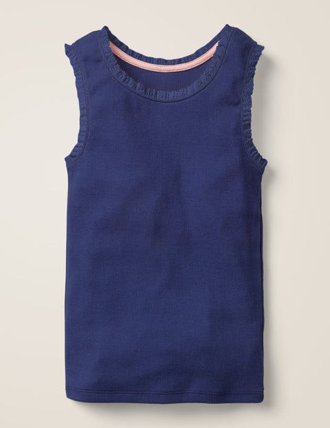 Lace Trim Ribbed Tank - Indigo Navy Lace Trim Ribbed Tank - Indigo Navy