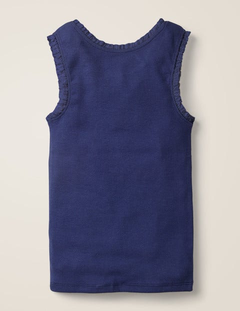 Lace Trim Ribbed Tank - Indigo Navy Lace Trim Ribbed Tank - Indigo Navy