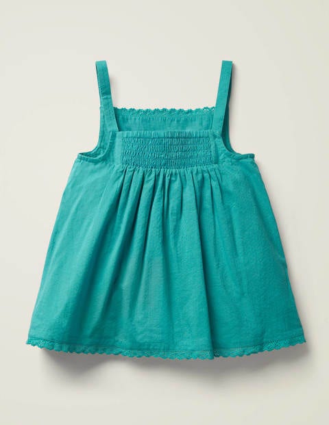 Embroidered Strappy Top - Deep Marine Green Embroidered Strappy Top - Deep Marine Green