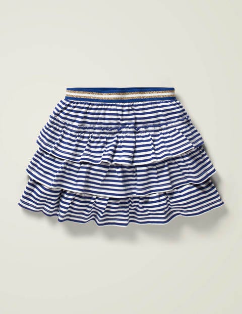 Jersey Ruffle Skort - Indigo Navy/ White Jersey Ruffle Skort - Indigo Navy/ White