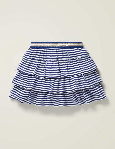 Jersey Ruffle Skort - Indigo Navy/ White Jersey Ruffle Skort - Indigo Navy/ White
