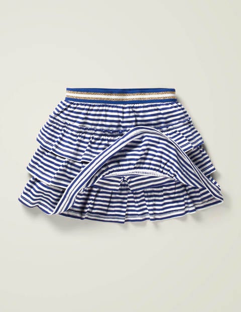 Jersey Ruffle Skort - Indigo Navy/ White Jersey Ruffle Skort - Indigo Navy/ White