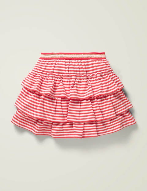 Jersey Ruffle Skort - Summer Poppy/ White Jersey Ruffle Skort - Summer Poppy/ White