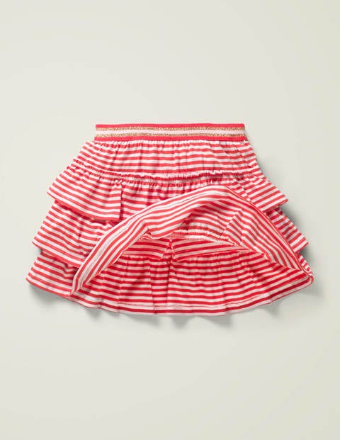 Jersey Ruffle Skort - Summer Poppy/ White Jersey Ruffle Skort - Summer Poppy/ White