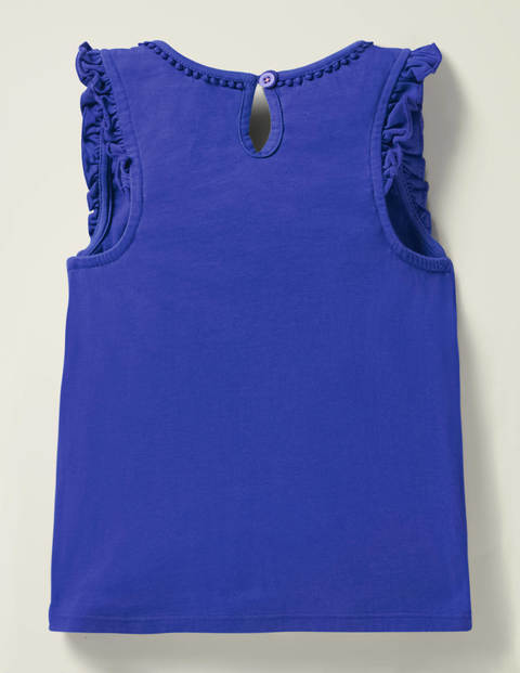 Flutter Sleeve Jersey Top - Bright Blue Flutter Sleeve Jersey Top - Bright Blue