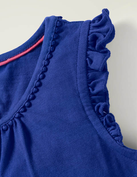 Flutter Sleeve Jersey Top - Bright Blue Flutter Sleeve Jersey Top - Bright Blue