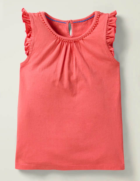 Flutter Sleeve Jersey Top - Coral Reef Pink Flutter Sleeve Jersey Top - Coral Reef Pink