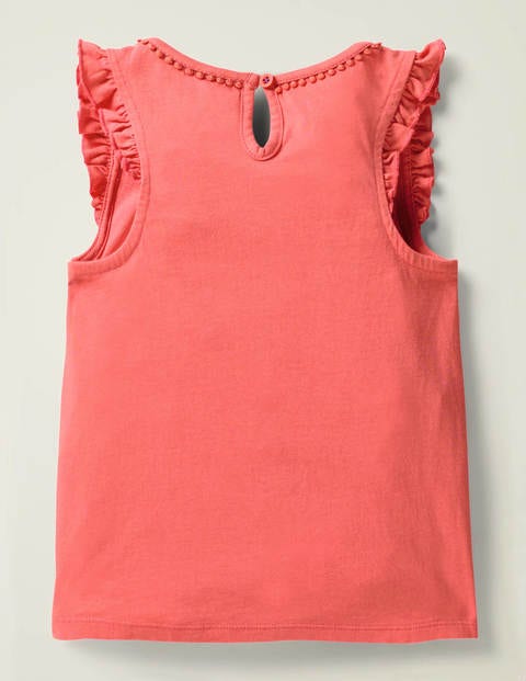 Flutter Sleeve Jersey Top - Coral Reef Pink Flutter Sleeve Jersey Top - Coral Reef Pink