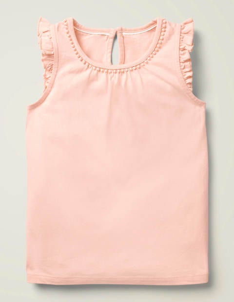 Top en jersey à manches volantées - Rose Provence poudré Top en jersey à manches volantées - Rose Provence poudré