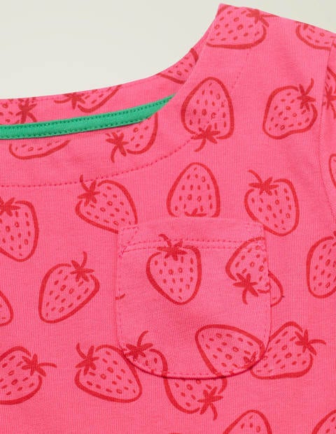 Fun Jersey Dress - Camelia Pink Strawberry Doodle Fun Jersey Dress - Camelia Pink Strawberry Doodle