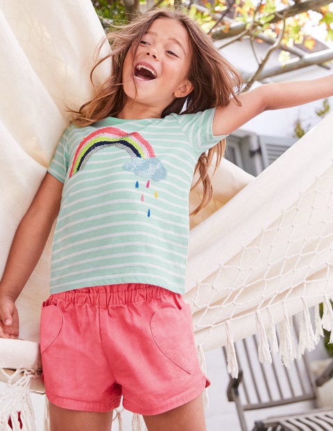 Heart Pocket Shorts - Coral Reef Pink Heart Pocket Shorts - Coral Reef Pink