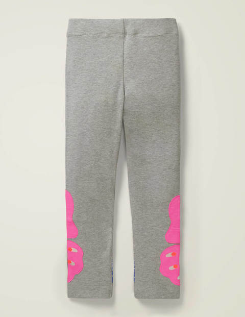 Appliqué Leggings - Grey Marl Butterfly Appliqué Leggings - Grey Marl Butterfly