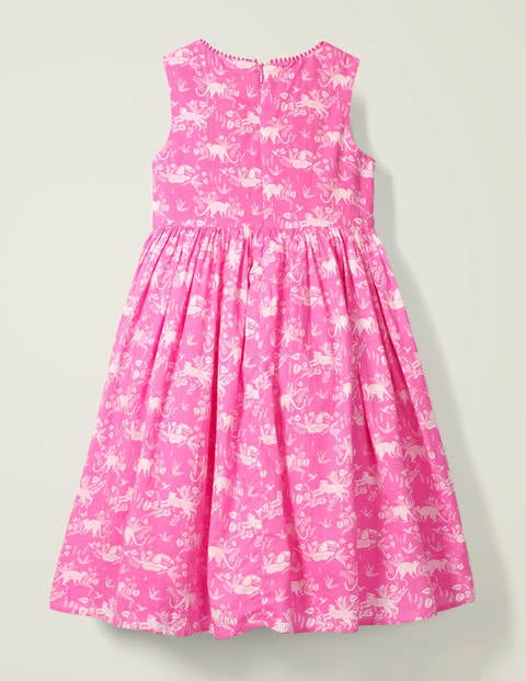 Ruffle Wrap Dress - Pop Pansy Pink Tropical Toile Ruffle Wrap Dress - Pop Pansy Pink Tropical Toile