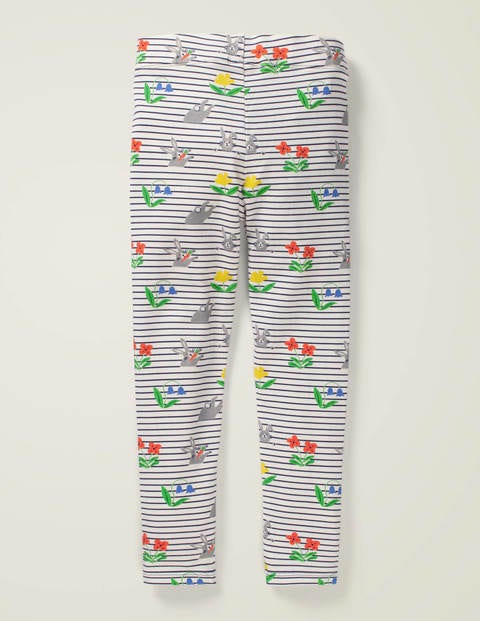 Fun Leggings - College Navy Bunny Stripe Fun Leggings - College Navy Bunny Stripe