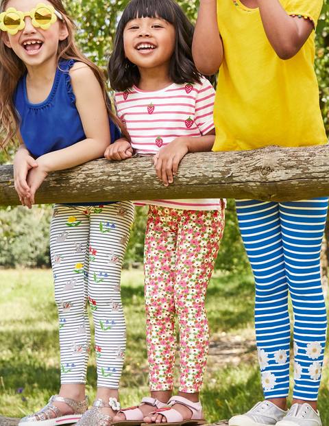Fun Leggings - College Navy Bunny Stripe Fun Leggings - College Navy Bunny Stripe