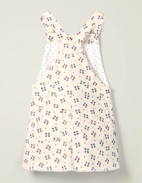 Button Through Overall Dress - Ecru Daisy Chain Button Through Overall Dress - Ecru Daisy Chain