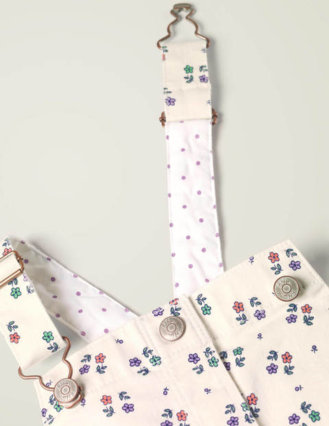 Button Through Overall Dress - Ecru Daisy Chain Button Through Overall Dress - Ecru Daisy Chain