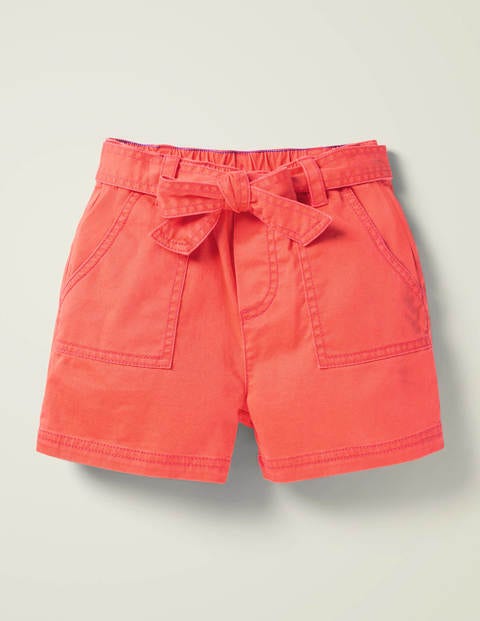 Tie-Waist Shorts - Peach Melba Pink Tie-Waist Shorts - Peach Melba Pink