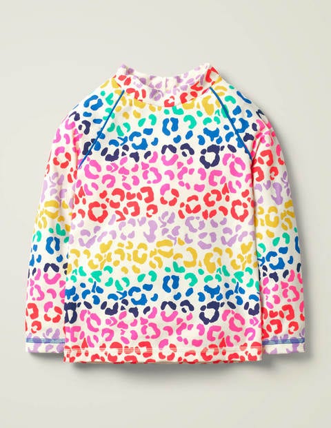 Long-Sleeved Rash Guard - Multi Leopard Spot Long-Sleeved Rash Guard - Multi Leopard Spot